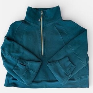 lululemon athletica Teal Half-Zip Pullover Sweater